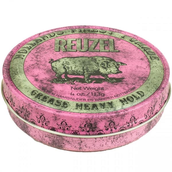 Помада для волосся Reuzel Pink Pomade Grease Heavy Hold сильної фіксації 113 г ЄС