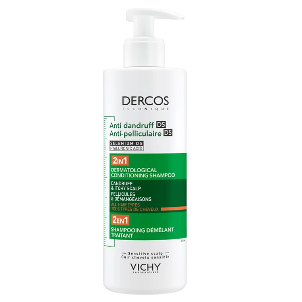 Шампунь з кондиціонером Vichy Dercos DS проти лупи 2 в 1 390 мл ЄС