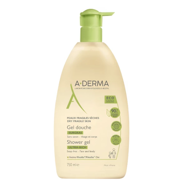 Гель для душу A-Derma для тіла та обличчя 750 мл ЄС
