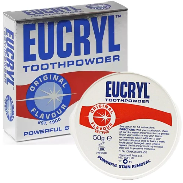 Порошок для відбілювання зубів Eucryl Toothpowder Original 50 г ЄС