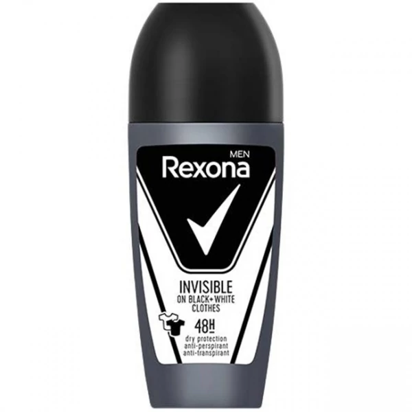 Антиперспірант кульковий Rexona Men 48h Invisible Black+White 50 мл ЄС