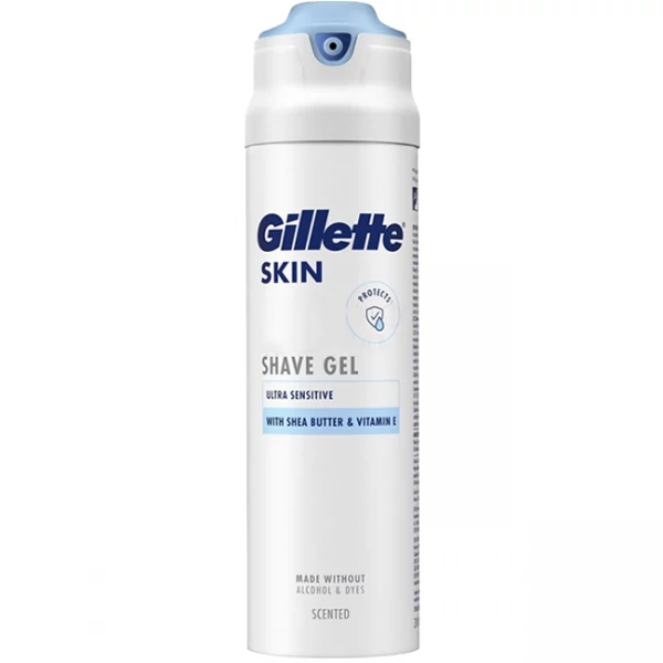 Гель для гоління Gillette Skin Ultra Sensitive для чутливої шкіри 200 мл ЄС