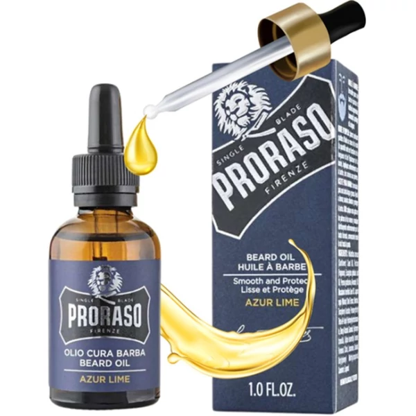 Олія для бороди PRORASO Azur Lime 30 мл ЄС