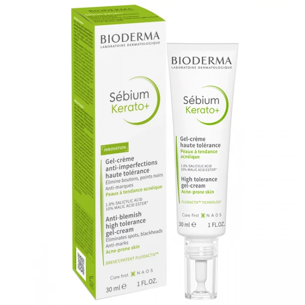 Гель-крем Bioderma Sebium Kerato+ проти недоліків шкіри з кератолітичною дією 30 мл ЄС