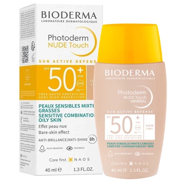 Сонцезахисний крем Bioderma Photoderm Nude Touch SPF 50+ 40 мл ЄС