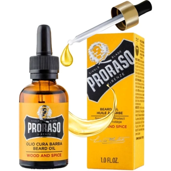 Олія для бороди Proraso Beard Oil Wood&amp;Spice 30 мл ЄС