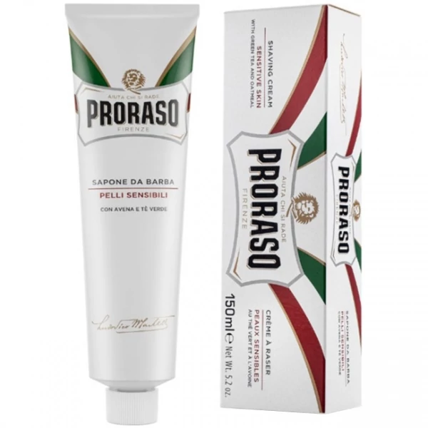 Крем для гоління Proraso для чутливої шкіри з екстрактом зеленого чаю та вівса 150 мл ЄС