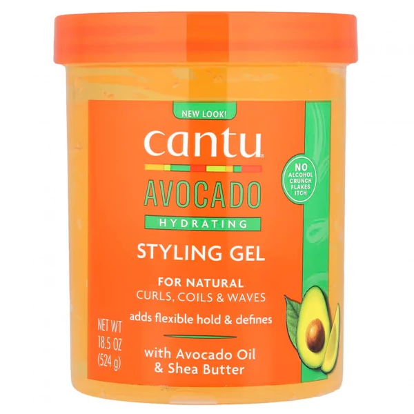 Гель для волосся Cantu Avocado Hydrating Styling Gel для кучерявого волосся 524 г ЄС