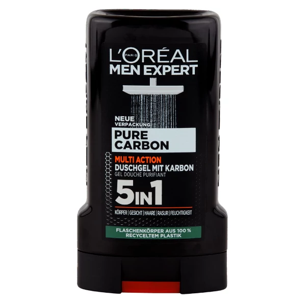 Гель для душу L'Oréal Men Expert Pure Carbon 5 в 1 250 мл ЄС