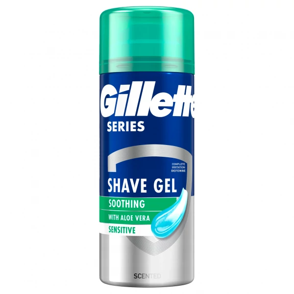 Гель для гоління Gillette Series Shave Gel Soothing With Aloe Vera заспокійливий 75 мл ЄС