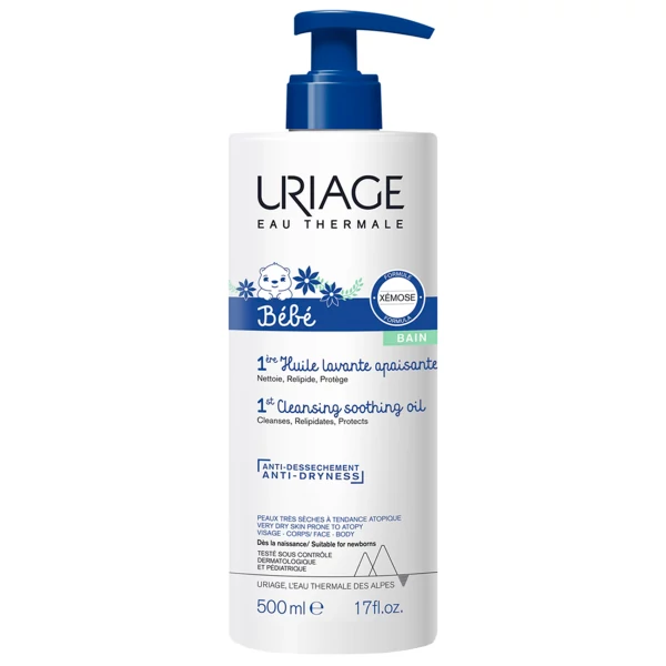 Заспокійлива олія Uriage Baby Cleansing 500 мл ЄС