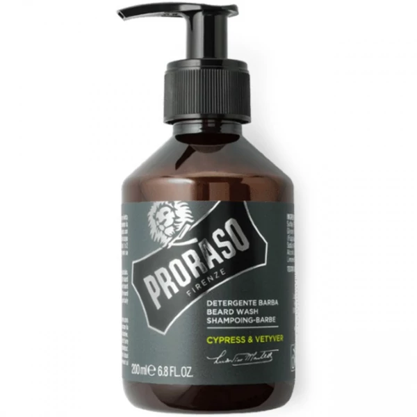 Шампунь Proraso Cypress &amp; Vetyver для догляду за бородою 200 мл ЄС