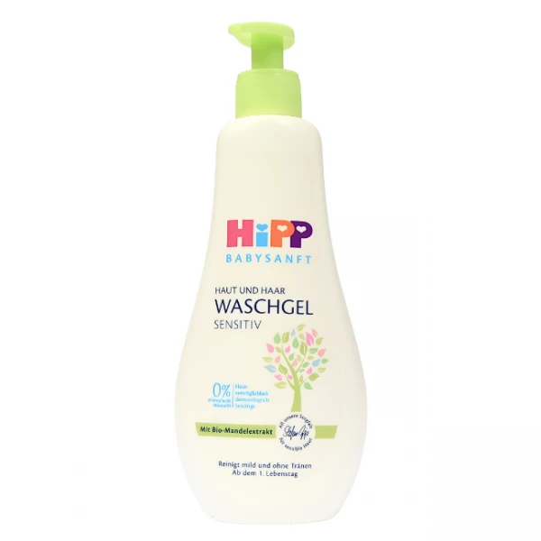 Дитячий гель HiPP Babysanft Sensitive для миття тіла та волосся 400 мл ЄС