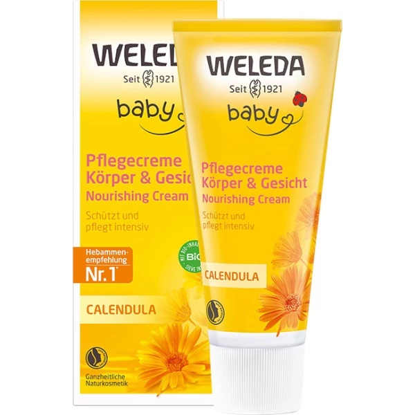 Дитячий крем для тіла Weleda Calendula Зволожуючий 75 мл ЄС