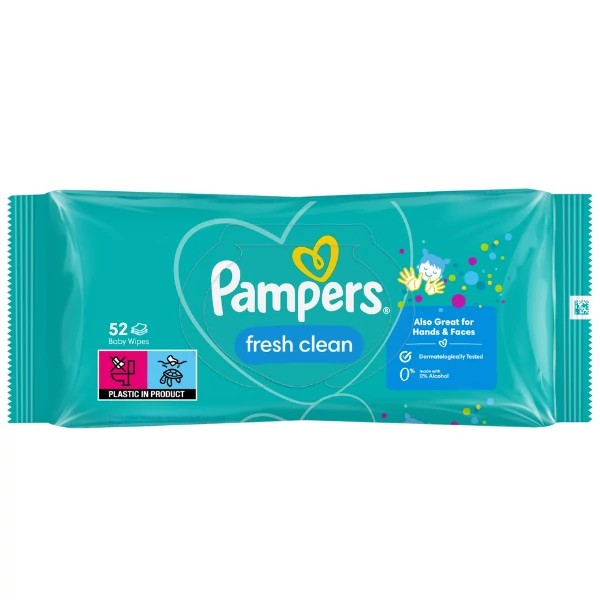 Вологі серветки Pampers Baby Fresh Clean 52 шт ЄС