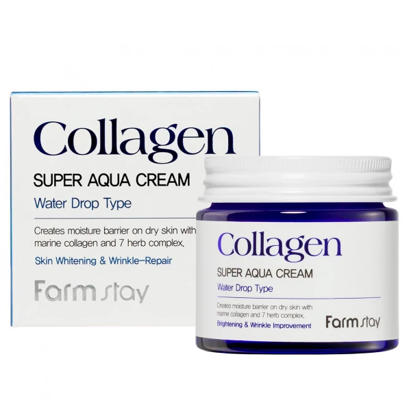 Крем для обличчя Farmstay Collagen Super Aqua зволожуючий 80 мл ЄС