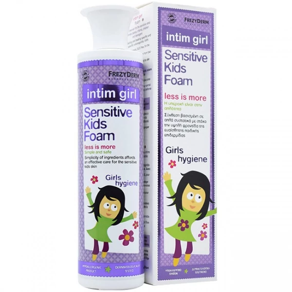 Пінка для інтимної гігієни для дівчаток Frezyderm Sensitive Kids Intim Girl Foam 250 мл ЄС