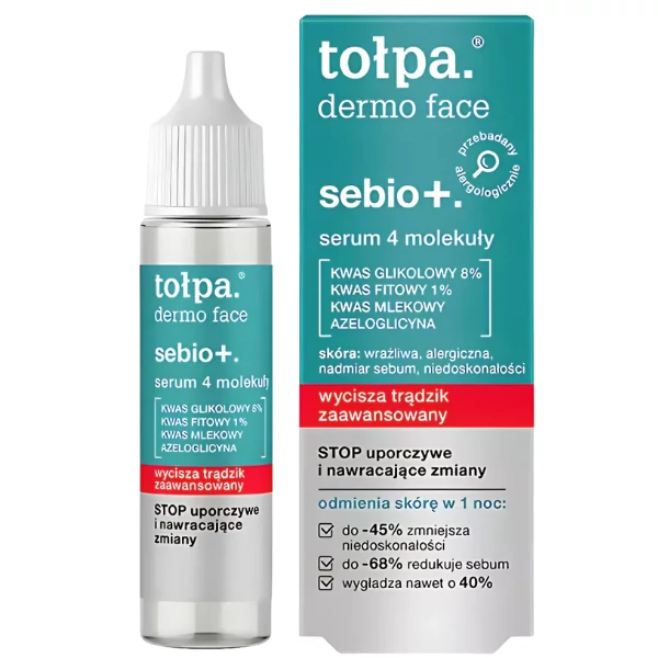 Сироватка для обличчя Tolpa Dermo Face Sebio Max Effect Serum 4 молекули 20 мл ЄС