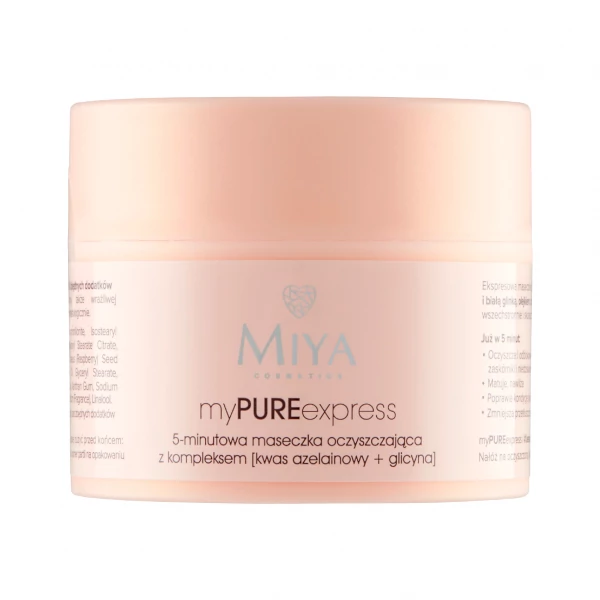 Кремова очищувальна маска для обличчя Miya Cosmetics 5-Minute 50 мл ЄС