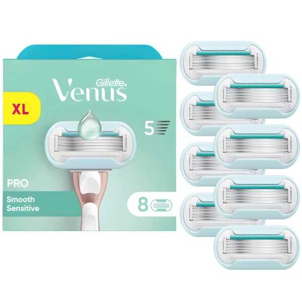Змінні касети (леза) Gillette Venus Pro Smooth Sensitive 8 шт ЄС