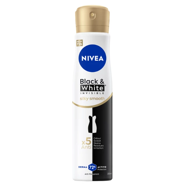 Антиперспірант-спрей Nivea Black&amp;White Silky Smooth 150 мл ЄС