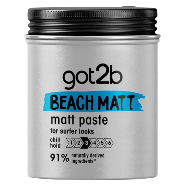Матуюча паста для волосся Schwarzkopf Got2b Beach Matt Paste 100 мл ЄС