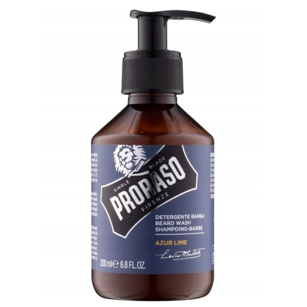 Шампунь для бороди Proraso Beard Shampoo Azur Lime освіжаючий 200 мл ЄС