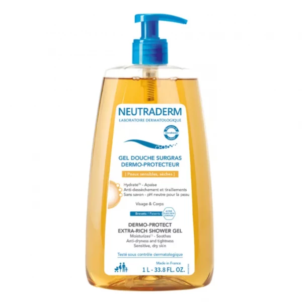 Гель для душу Neutraderm Dermo-Protect Extra-Rich Shower Gel для сухої та чутливої шкіри 1000 мл ЄС