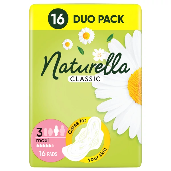 Прокладки Naturella Classic подвійна упаковка 3 Maxi 16 шт ЄС