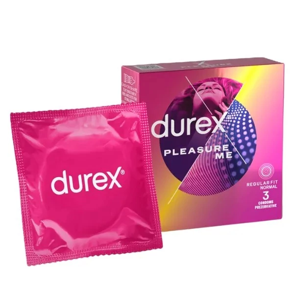 Презервативи Durex Pleasure Me з рельєфною поверхнею та опуклостями 3 шт ЄС