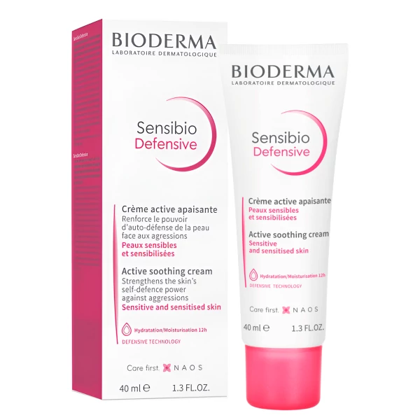 Крем для обличчя Bioderma Sensibio Defensive заспокійливий та зміцнюючий шкіру 40 мл ЄС