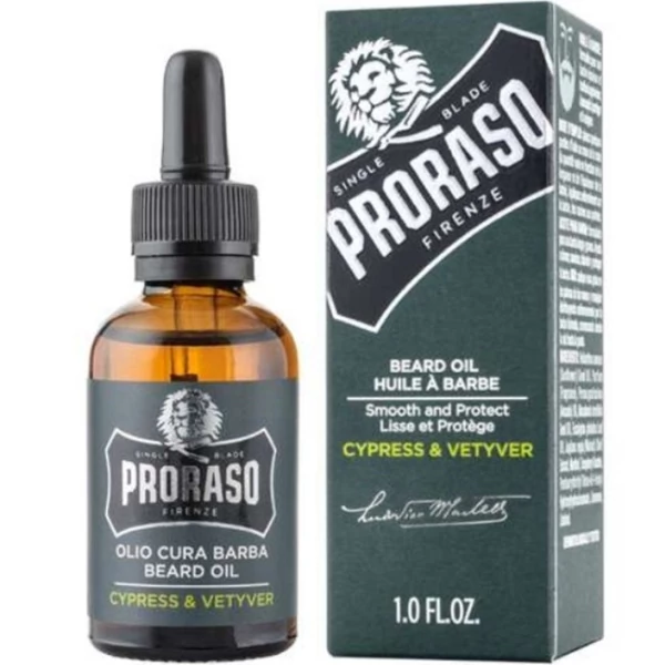 Олія для бороди PRORASO Cypress &amp; Vetyver пом'якшувальна 30 мл ЄС