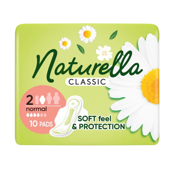 Прокладки Naturella Classic 2 Normal з крильцями 10 шт ЄС