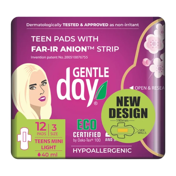 Прокладки Gentle Day Teens MINI FAR-IR розмір 3 12 шт ЄС