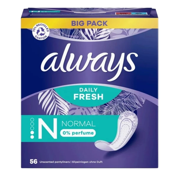 Щоденні прокладки Always Daily Fresh Normal 56 шт ЄС