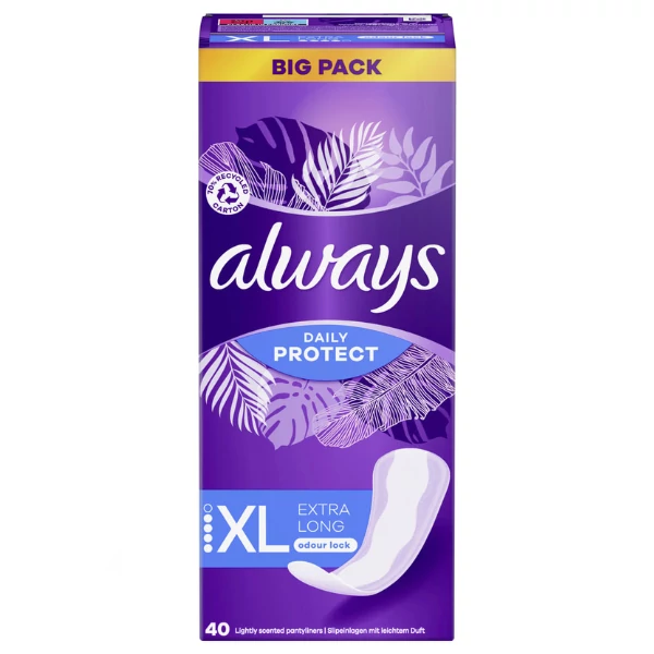 Щоденні гігієнічні прокладки Always Daily Protect Extra Long 40 шт ЄС