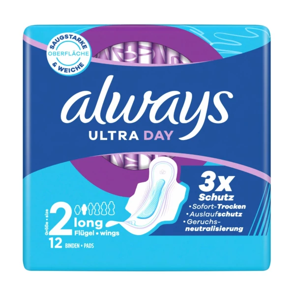 Гігієнічні прокладки Always Ultra Day Long 12 шт ЄС