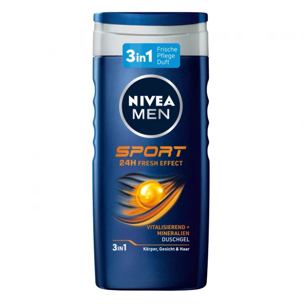 Гель для душу Nivea Men Sport 24H Fresh Effect 3 в 1 250 мл ЄС
