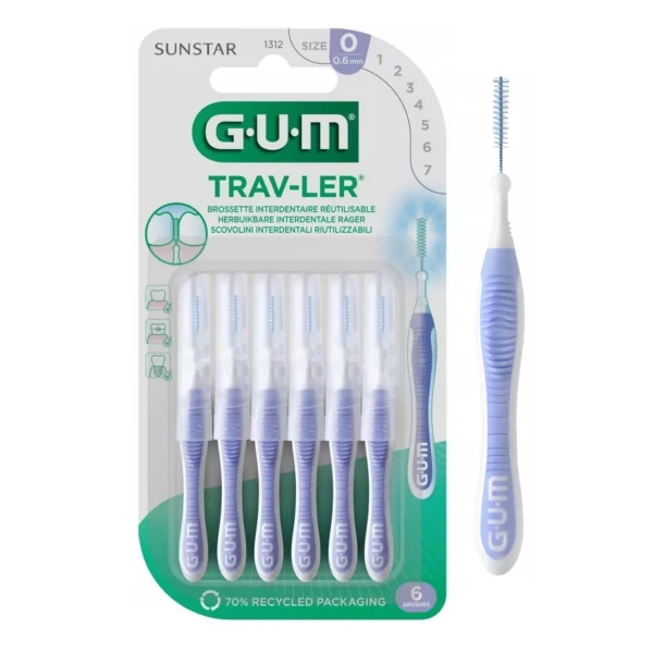 Міжзубні щітки Gum Trav-Ler 0,6 мм 6 шт ЄС