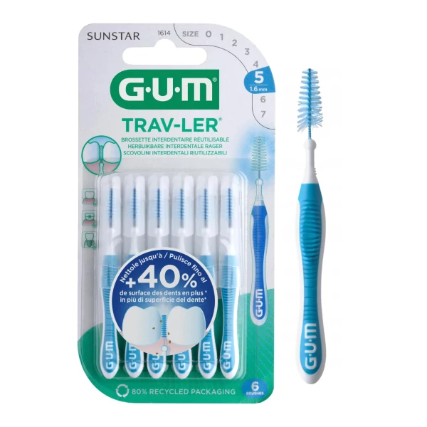 Міжзубна щітка GUM Trav-Ler ISO 1.6 мм 6 шт ЄС