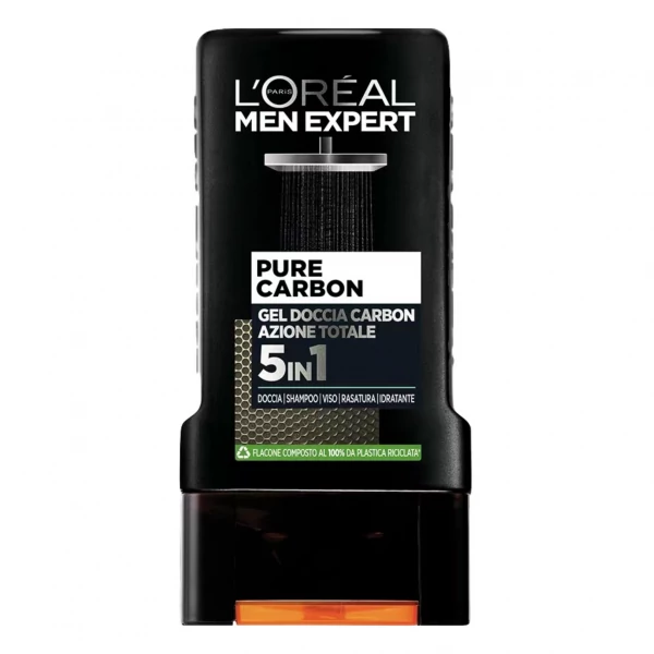 Гель для душу L'Oréal Men Expert Pure Carbon 5 в 1 з вугіллям 300 мл ЄС