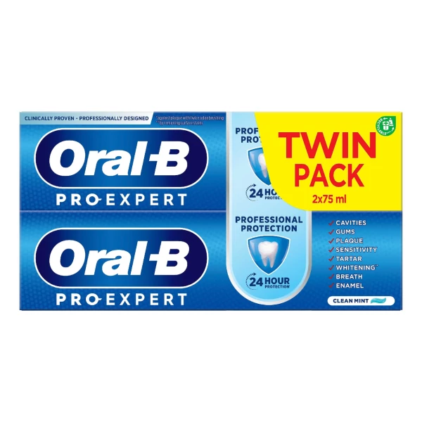 Зубна паста Oral-B Pro-Expert Professional Protection Clean Mint 2 x 75 мл ЄС