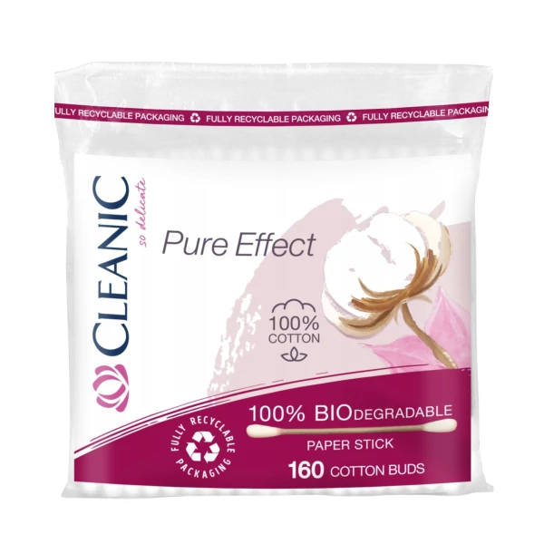 Ватні палички Cleanic Pure Effect 160 шт ЄС