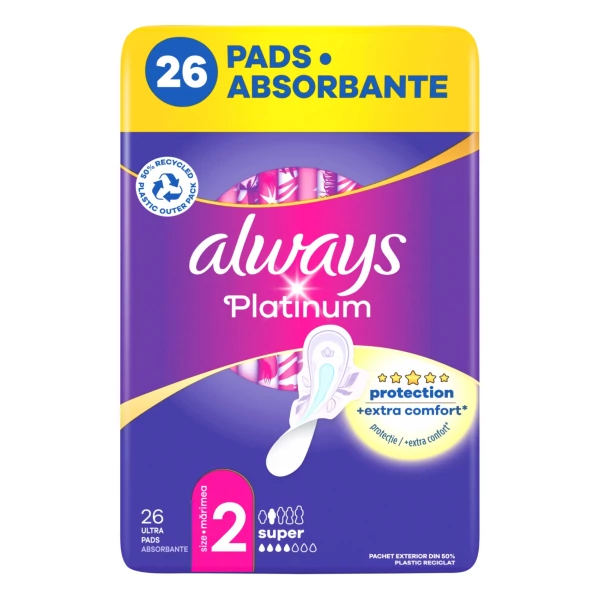 Гігієнічні прокладки Always Platinum Super 2 26 шт ЄС
