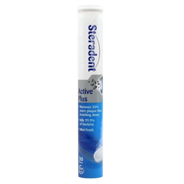 Таблетки для чищення зубних протезів Steradent Active Plus 30 шт ЄС