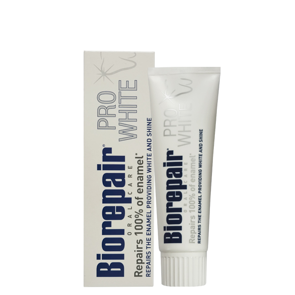 Відбілююча зубна паста Biorepair PRO White для відновлення поверхні емалі